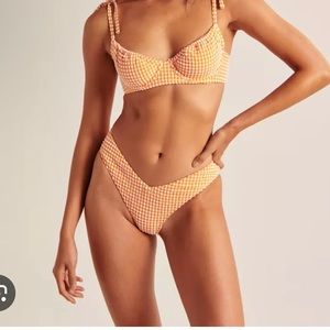 Abercrombie Seersucker Tall-Side High-Leg Cheeky Bottom